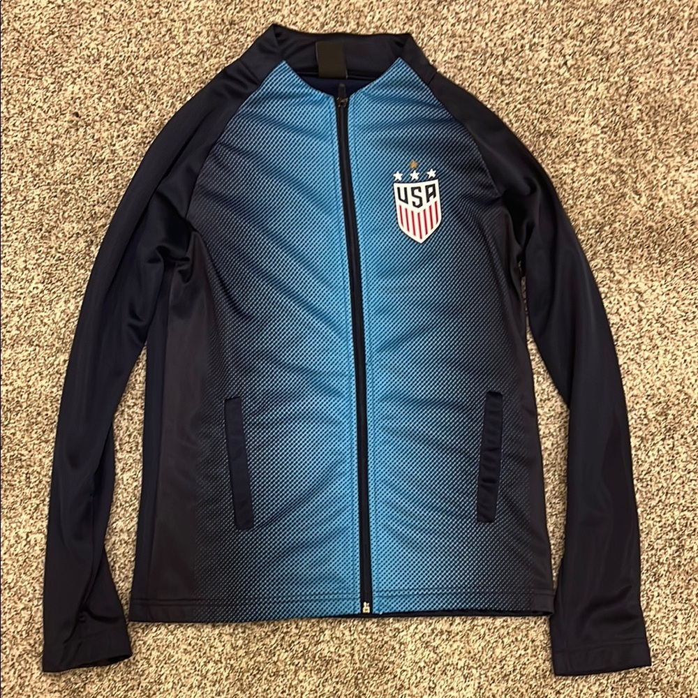 USAWNT Blue and Black Zip-Up Jacket